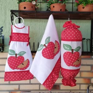 Kit Patchwork (Pano de Copa, Bate Mão e Puxa Saco)