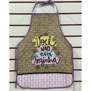 Avental Matelado Estampado Frases