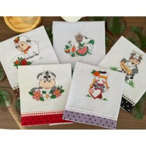 Pano de Copa Bordado (10 unidades)